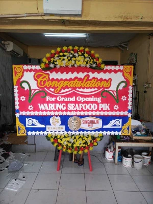 Papan Bunga di Stadion Batam